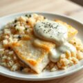 Kabeljauw met roquefortsaus
