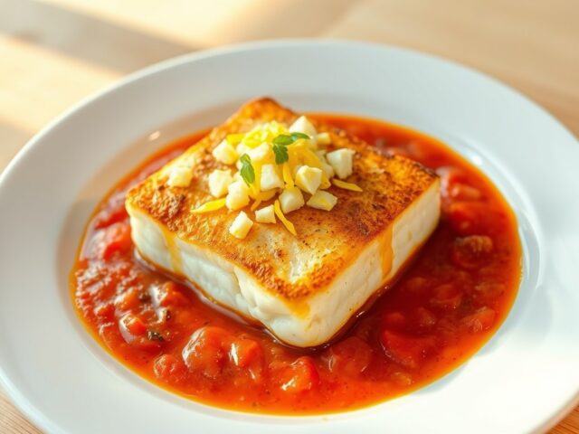 Kabeljauw met Tomatensaus
