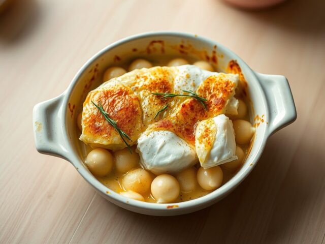kabeljauwgratin met prei