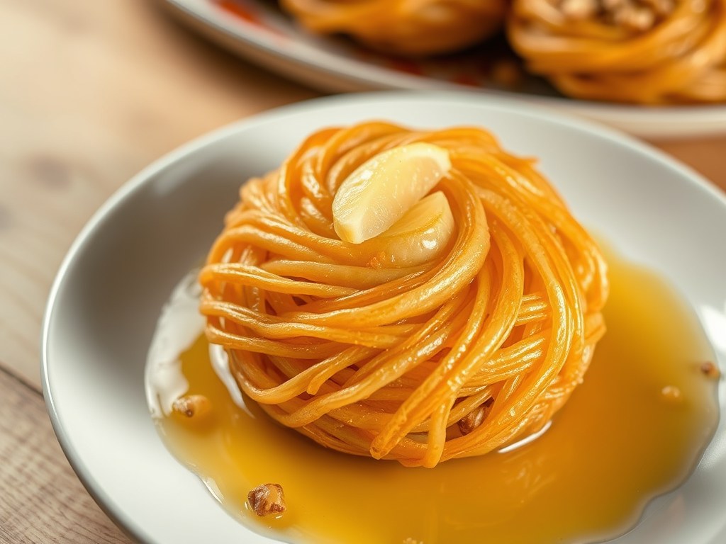 Kadayif = Vogelnest dessert, AI-gegenereerde illustratie