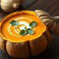 Kalebas, gevuld met pittige kalebassoep