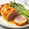 Kalfshaas verpakt in korstdeeg