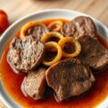 Kalfslever met pittige saus (wok)