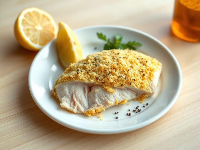 Kalkoenfilet met een citroenkorstje