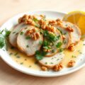 Kalkoenfilet met walnoten en verse kruiden