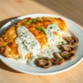 Kalkoensnitzel met gorgonzolasaus
