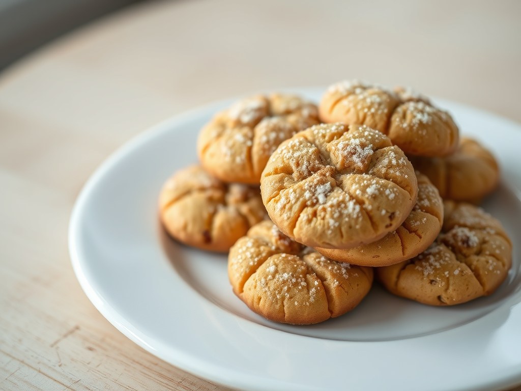 Kaneelkoekjes met suiker, AI-gegenereerde illustratie