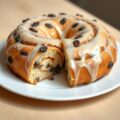 Kaneelrolletjestaart met rozijnen