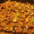 Kapucijnerchili met rundergehakt en spekreepjes uit de wok