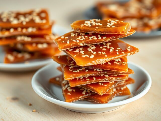 Karamel met Sesamzaad
