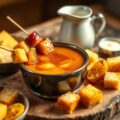 Karamelfondue met vanille en baileys