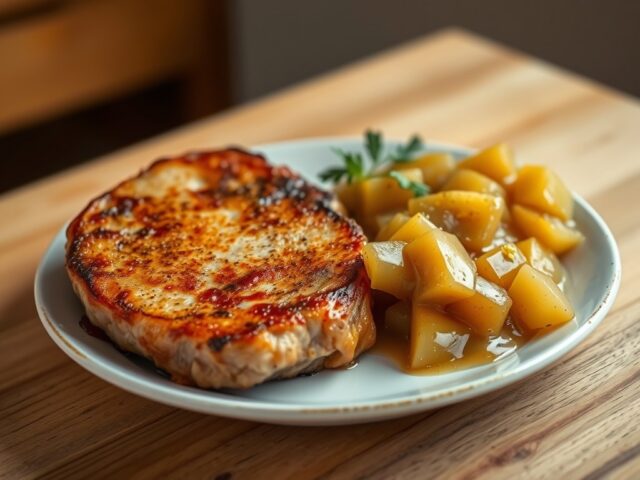 Karbonade met appelsaus