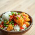 Kibbeling met zoetzure saus