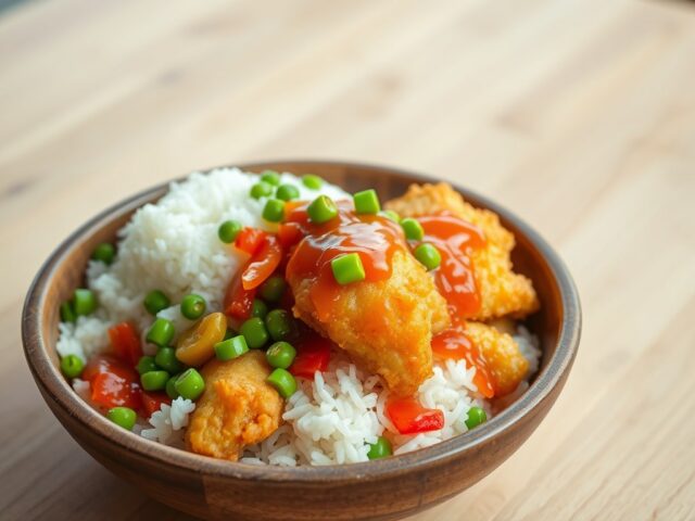 Kibbeling met zoetzure saus