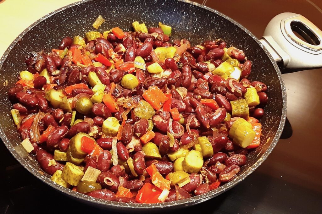 Kidneybonen met piccalillysaus