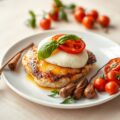 Kip ‘Caprese’ met krokante verpakte groenten