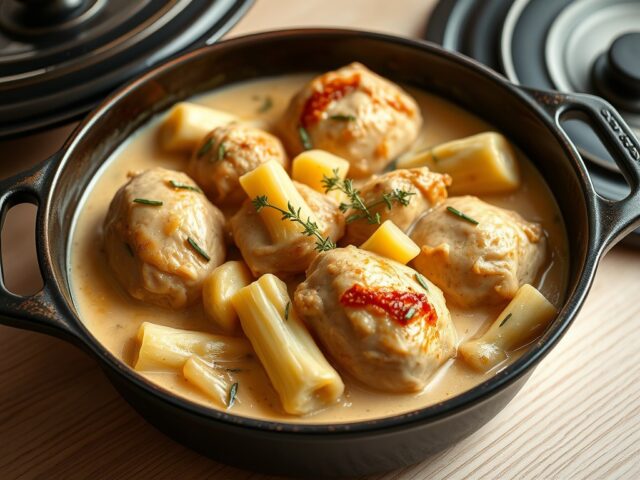 Kip Brabançonne in de cocotte