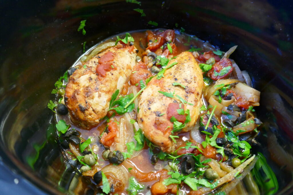 Kip Cacciatore uit de slowcooker