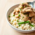 Kip champignonragout met rijst