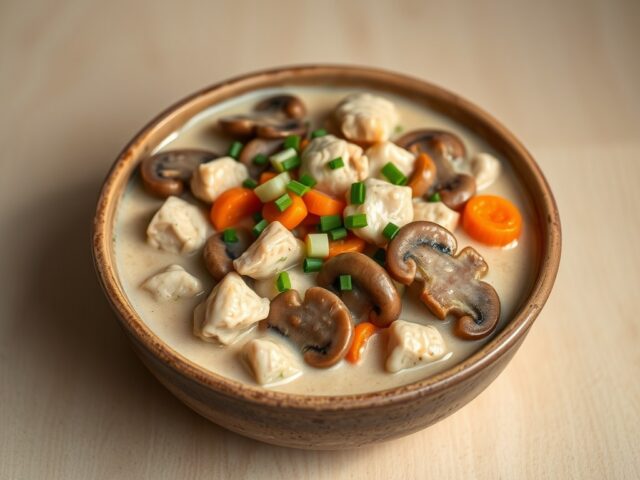 Kip- champignonschotel uit de slowcooker