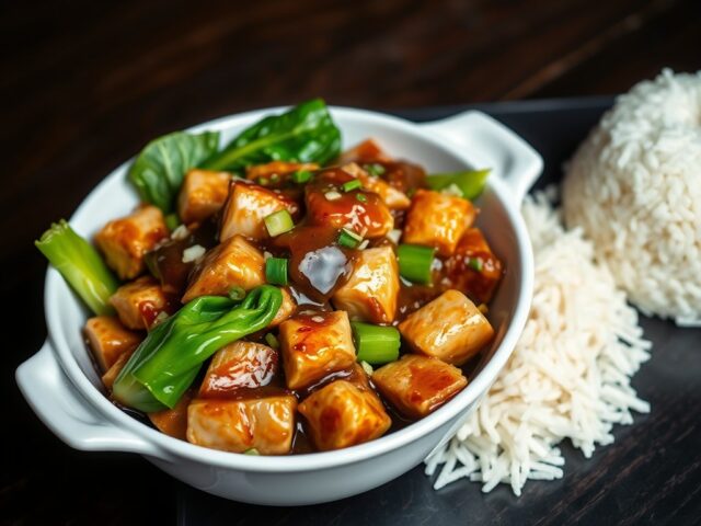 Kip in oestersaus met paksoi van Ching-He Huang