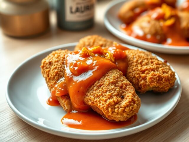 Kip Louisiana met een Sinaasappel-Tomatensaus