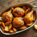 Kip met aardappelen uit de oven