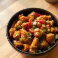 Kip met bosuitjes en paprika
