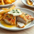 Kip met brie en oregano
