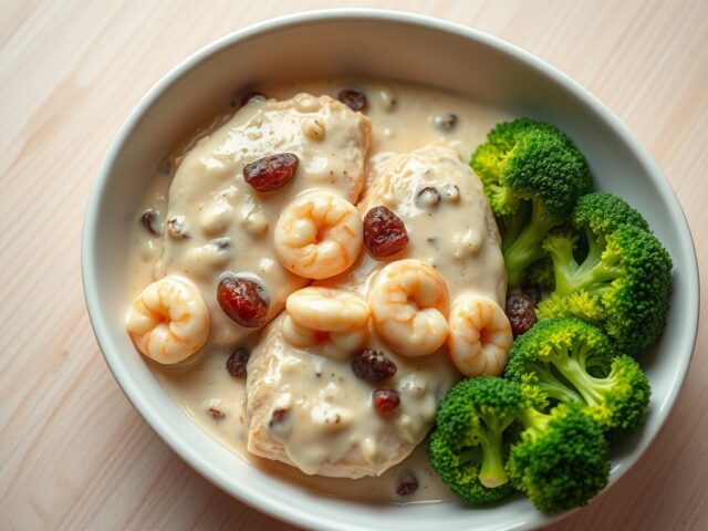 Kip met monchou en broccoli