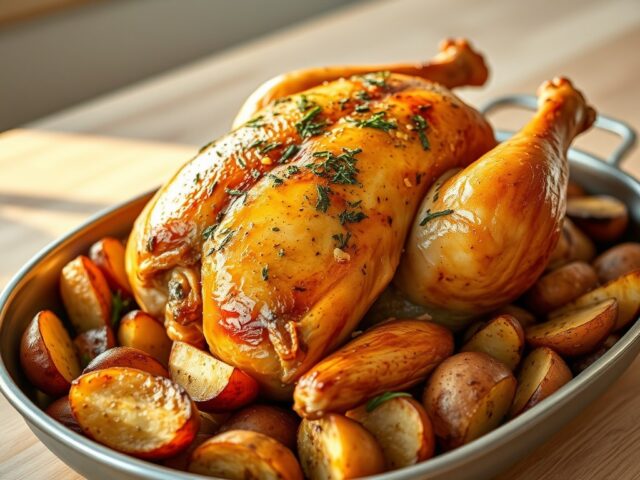Kip uit de Oven met Aardappelen