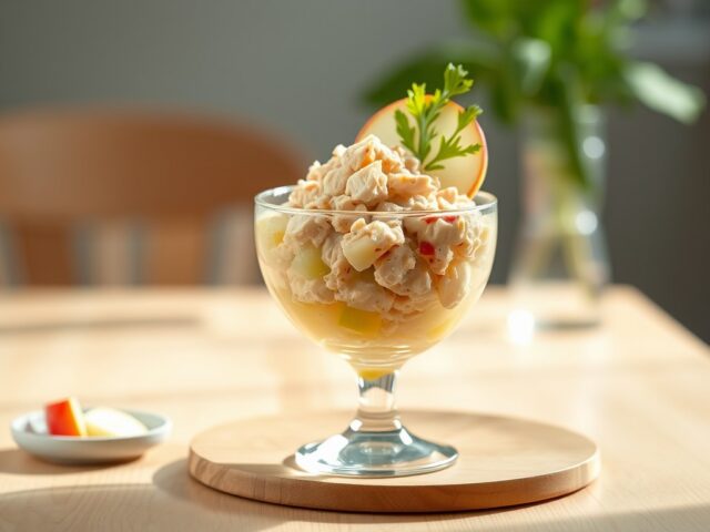 Kipcocktail met appel en bleekselderij