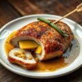 Kipfilet gevuld met komijnekaas en gember