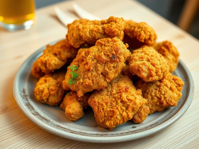 Kipfilet in bierbeslag