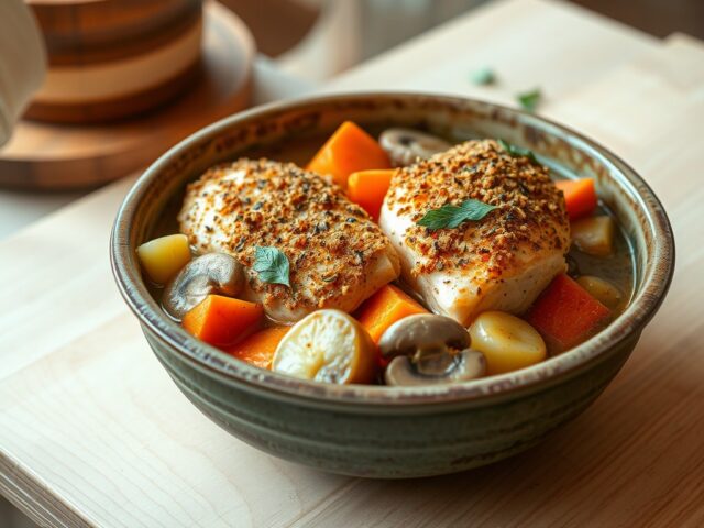 Kipfilet in een kruidenjasje