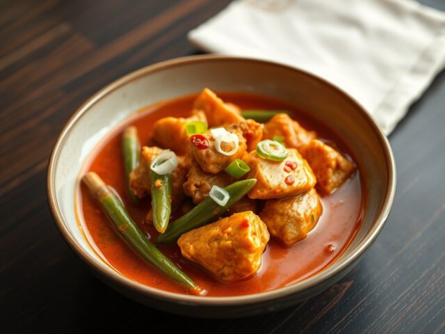 Kipfilet met rode currypasta