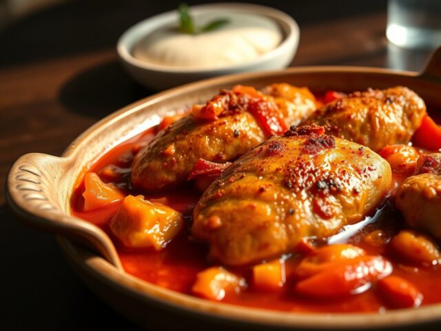 Kipfilet op z’n Spaans gestoofd