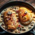 Kipfilets met champignons en boursinkaas