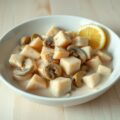 Kippeblokjes in roomsaus