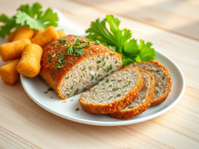 Kippenbrood met sla en kroketten