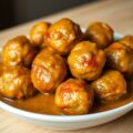 Kippengehaktballen met mosterdsaus
