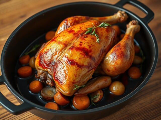 Kippetje uit de Oven met een Kruidige Dressing