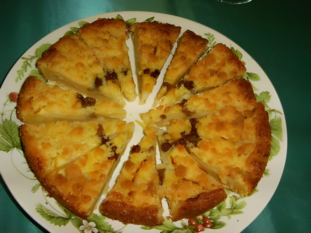 Boterkoek met appel en amandelspijs