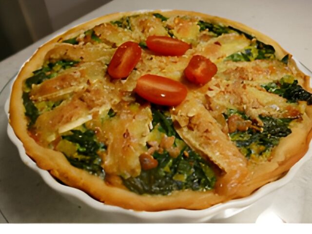 Quiche met Brie, Spinazie en Cashewnoten