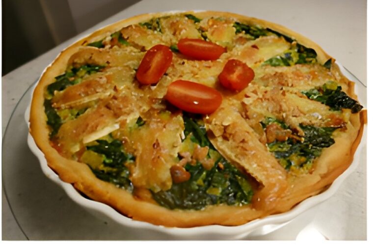 Quiche met Brie, Spinazie en Cashewnoten