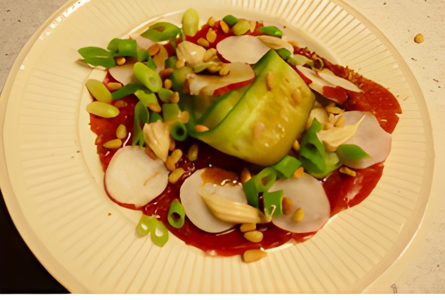 Oosterse carpaccio met soja mayonaise