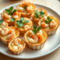 Kleine quiche met garnalen