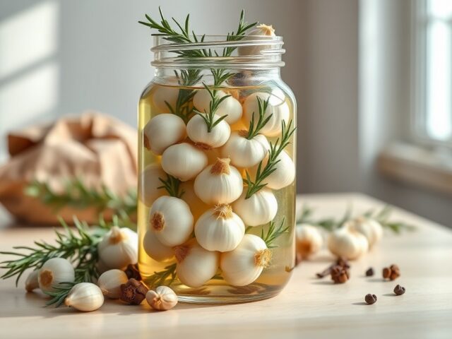 Knoflook in witte wijn
