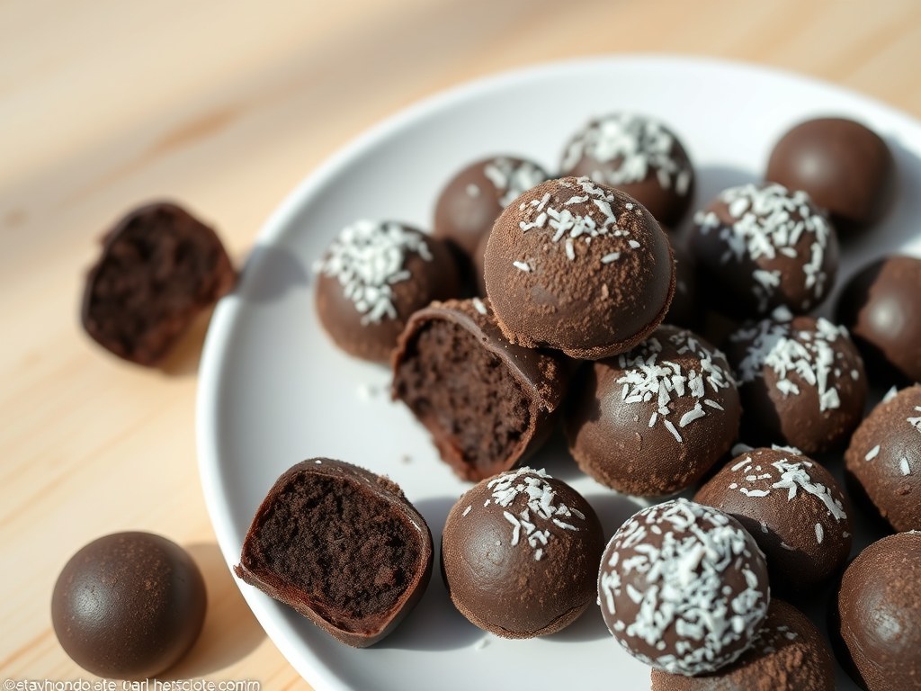 Koffie-truffels, AI-gegenereerde illustratie