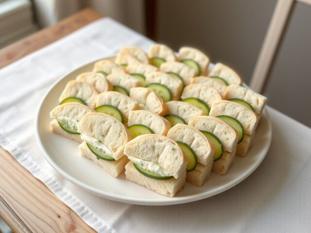 Komkommersandwiches met dilleboter